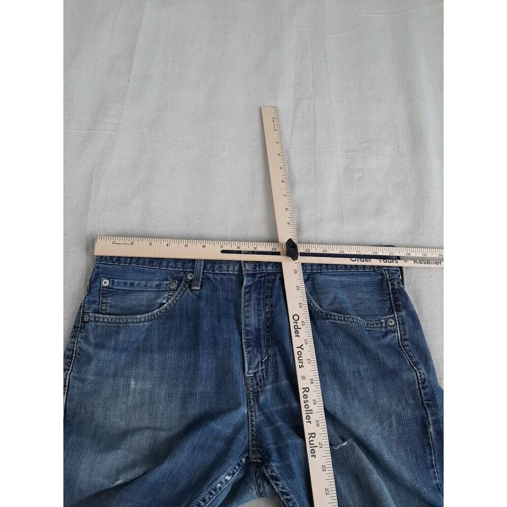 Levis 527 Jeans Mens 34 35x32 Boot Distressed Thrashed Mid Rise‎ Cowboy Western